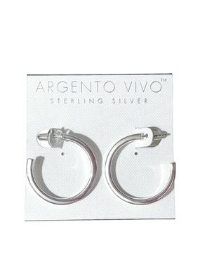 Argento Vivo Sterling Silver Hoop Earrings